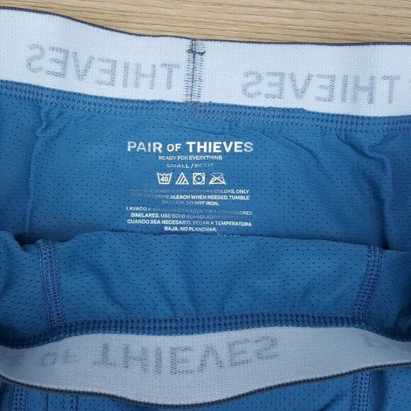 PAIR OF THIEVES Mens Boxer Briefs Small Blue Superfit Mesh Magic Stretch - Picture 2 of 5